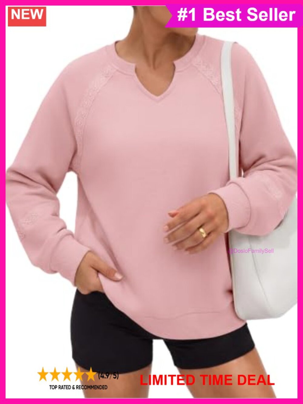 Lace Patchwork Crewneck Sweatshirt Long Sleeve Pullover
